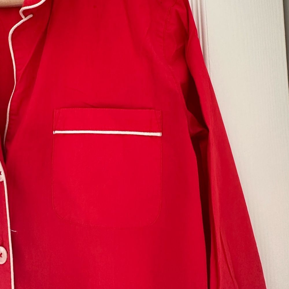 J crew End-on-end cotton nightshirt-Red - Picture 5 of 7
